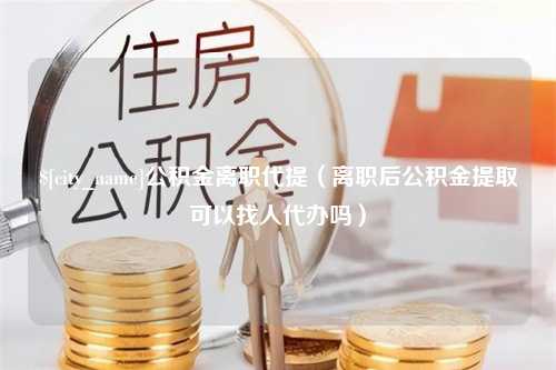 阳春公积金离职代提（离职后公积金提取可以找人代办吗）